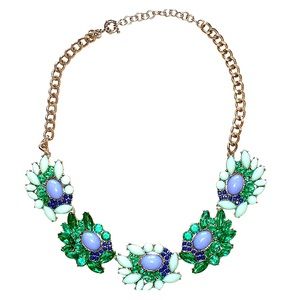J. Crew Green Blue Statement Necklace